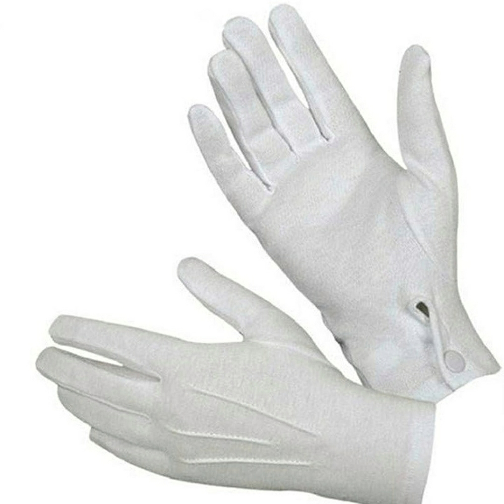 VINTAGE White Cotton Gloves Retro Formalwear Cosplay Costume Medium